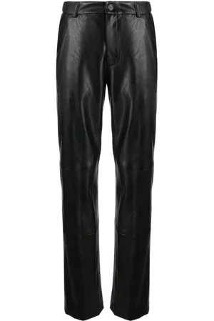 There Was One Tailored faux-leather trousers
