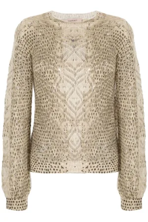 Twin-Set Open-knit crew-neck jumper