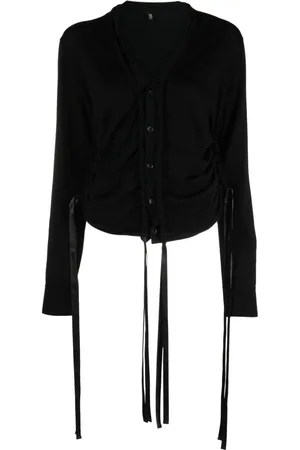 R13 Drawstring merino cardigan
