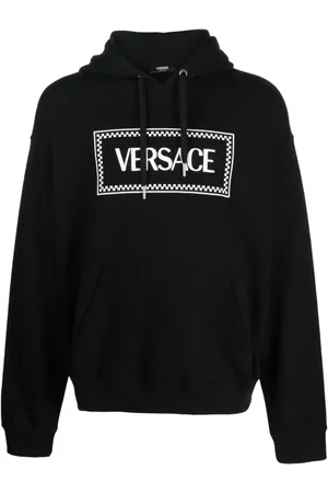 VERSACE 90s Vintage logo-embroidered hoodie