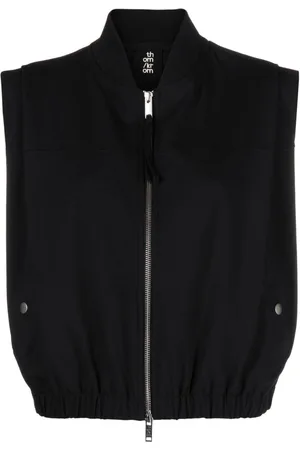 THOM KROM Cropped zip-up gilet