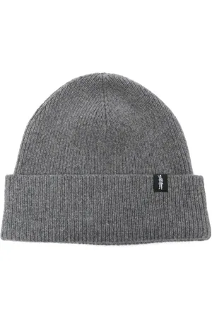 MACKINTOSH Logo-patch ribbed cashmere beanie