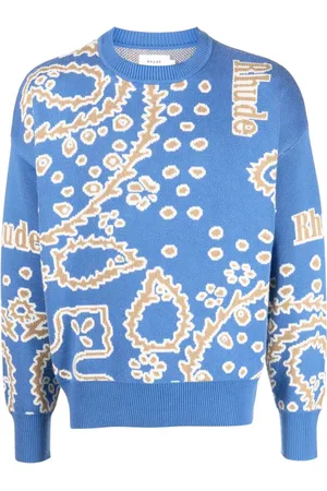 Rhude Logo intarsia-knit jumper