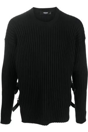 VERSACE Side-slit ribbed jumper