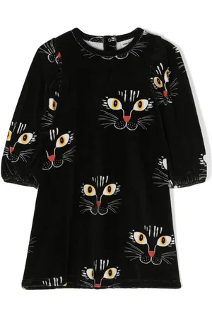 Mini Rodini Angry Cat velour dress
