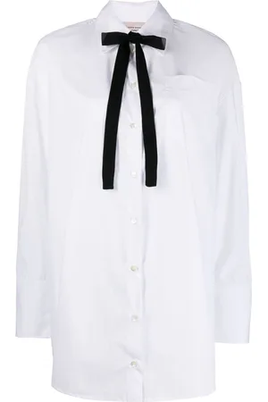 SEMICOUTURE Bow-detailing cotton shirt