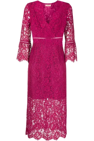 Twin-Set Macramé-lace midi dress