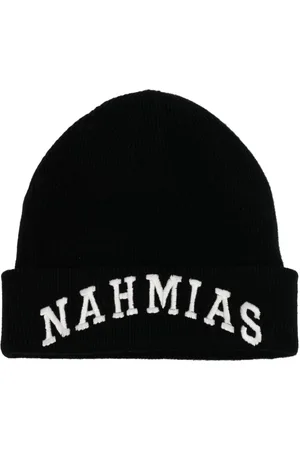 Nahmias Logo-embroidered wool-cashmere blend beanie