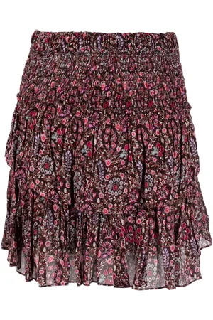 Marant Etoile Naomi organic cotton floral-print miniskirt