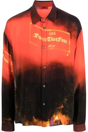 424 FAIRFAX Graphic-print button-up shirt