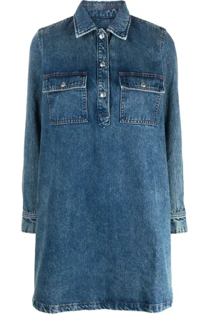 A.P.C. Mia denim long-sleeve dress