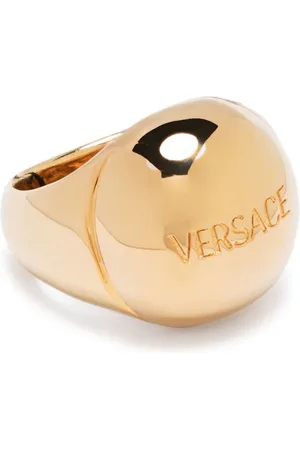 VERSACE Sphere logo-engraved ring
