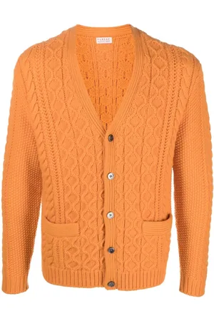 Orange Brushed Cardigan
