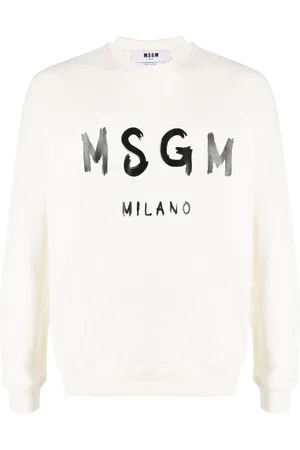 Msgm Logo-print cotton sweatshirt