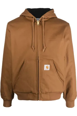 Carhartt Logo-patch cotton hooded jacket
