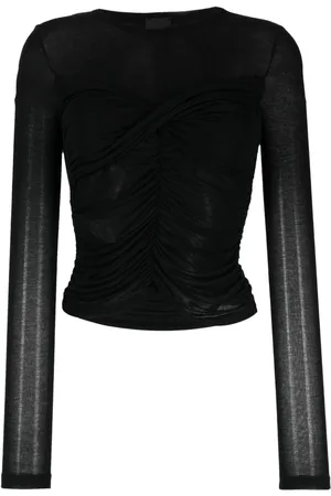 Pinko Semi-sheer ruched sweatshirt