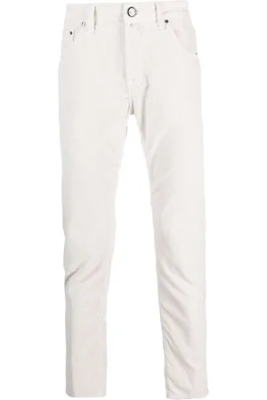 Jacob Cohen Logo-patch tapered-leg trousers