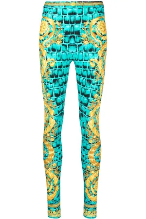 VERSACE Baroccodile-print leggings