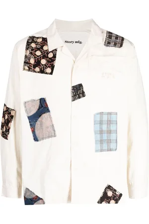 Story Greetings patchwork cotton shirt