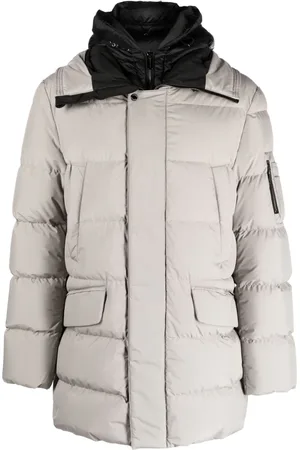 MOORER Davide padded hooded coat