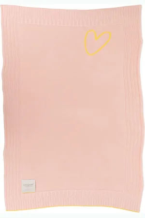Gensami Heart-embroidered knitted blanket