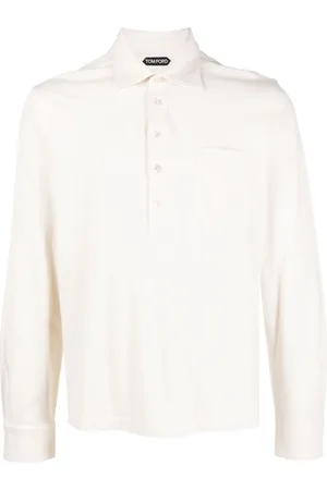 Tom Ford Long-sleeve fine-knit polo shirt