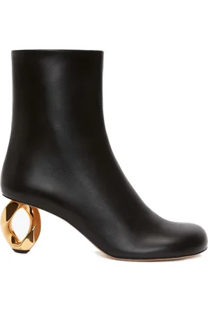 J.W.Anderson Chain-heel leather ankle boots