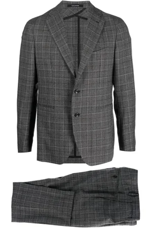 TAGLIATORE Plaid-check pattern single-breasted suit