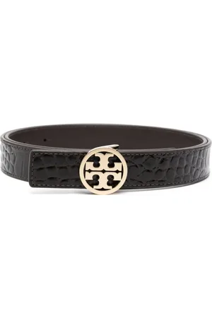 Tory Burch Miller crocodile-embossed belt
