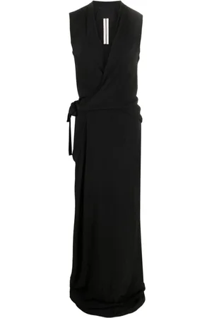 Rick Owens V-neck wrap sleeveless gown