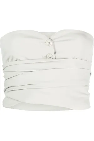 Serafini Wraparound strapless cropped top