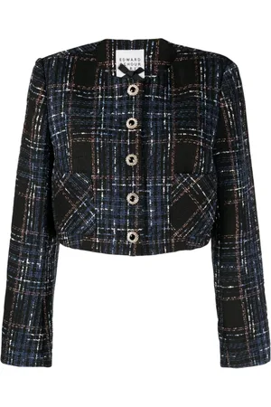 Edward Achour Paris Button-down tweed cropped jacket