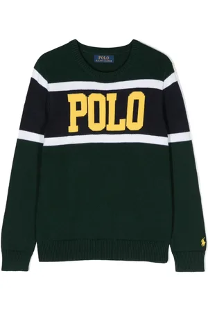 Ralph Lauren Logo intarsia-knit cotton jumper