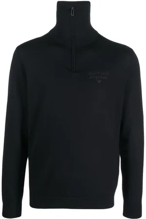 Emporio Armani Logo-embroidered virgin wool jumper