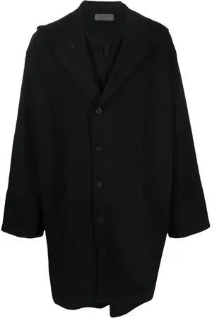 YOHJI YAMAMOTO Single-breasted hooded coat