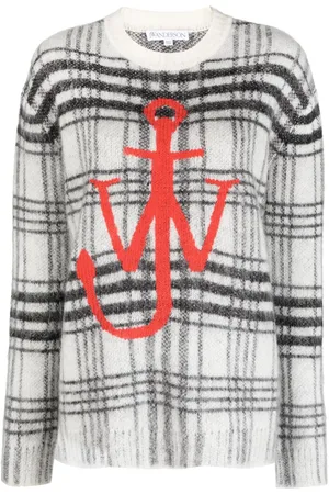 J.W.Anderson Logo-embroidered check-pattern jumper