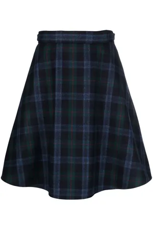 Thom Browne A-line check-pattern skirt