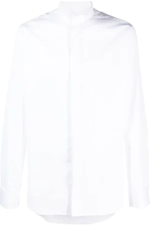 CANALI Long-sleeved cotton shirt