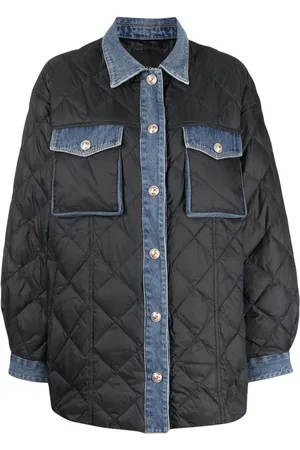 tout a coup Denim-trim quilted jacket