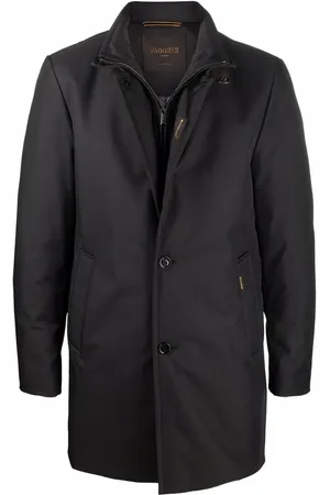 MOORER Single-breasted feather-down quilted coat