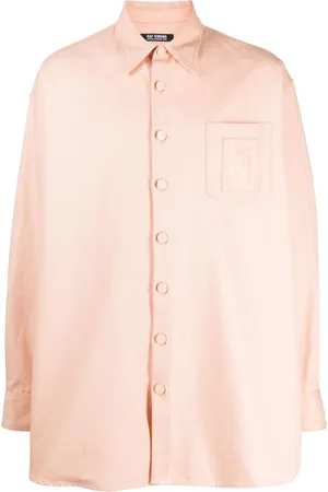 RAF SIMONS Logo-patch cotton shirt