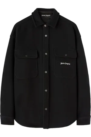 Palm Angels Logo-embroidered twill shirt jacket