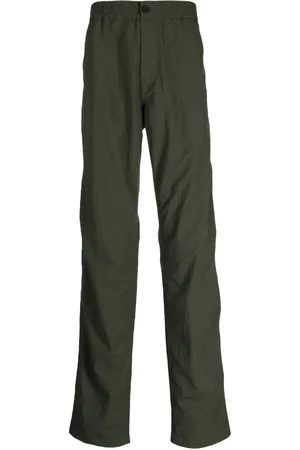 Maison Kitsuné Elasticated-waistband straight-leg trousers