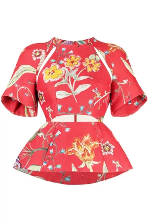 Rosie Assoulin Editor hand-painted floral-print top