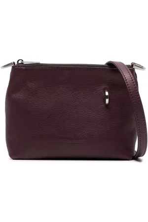 Rick Owens Logo-engraved leather crossbody bag