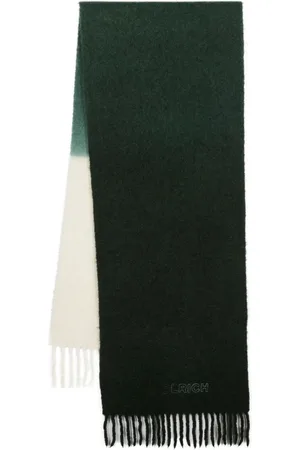 Woolrich Logo-embroidered ombre-effect scarf