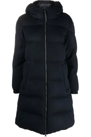 Woolrich Funnel-neck padded wool coat