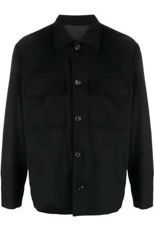 LARDINI Button-up wool-blend shirt jacket