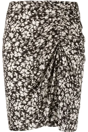 Marant Etoile Floral-print asymmetric miniskirt