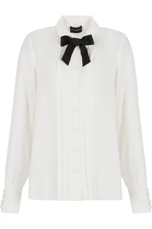 Emporio Armani Pleat-detailing long-sleeve shirt